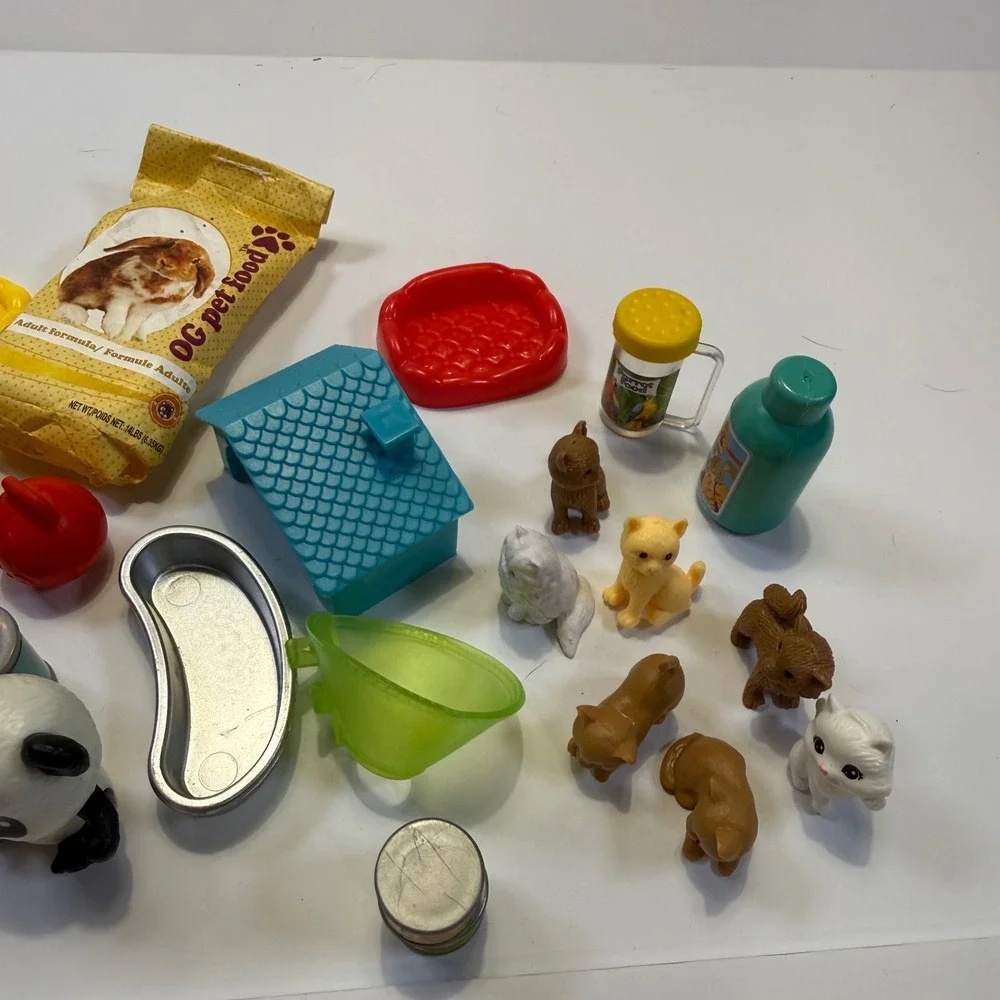 Mixed Miniature Pet Toy Lot My Life As Accessories Animals Food House 25+ Pc